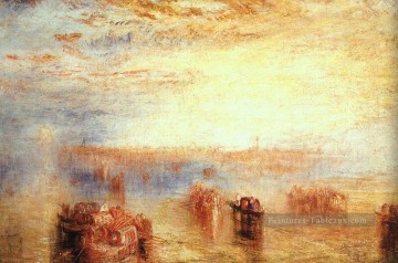romantique romantisme Tableau Peinture - Approche de 1843 paysage romantique Joseph Mallord William Turner Venise